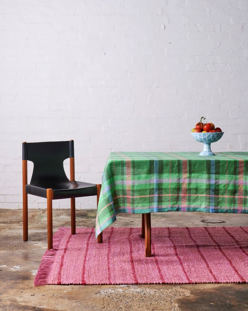 Jewel of the Nile Tartan Linen Rectangle Tablecloth - Kip & Co - Ruby's Home Store