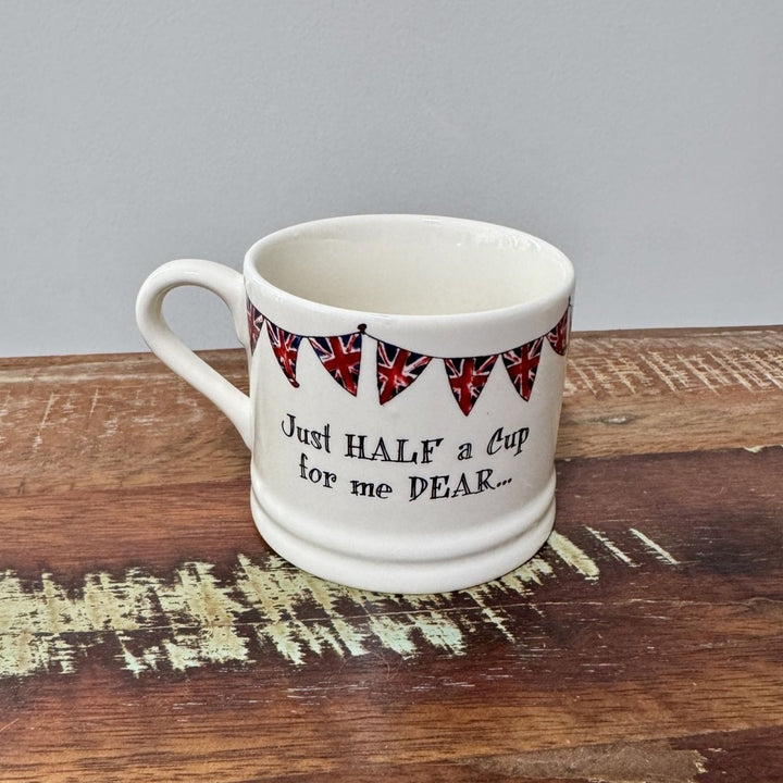 Just Half a Cup Bunting Mug - Ruby&
