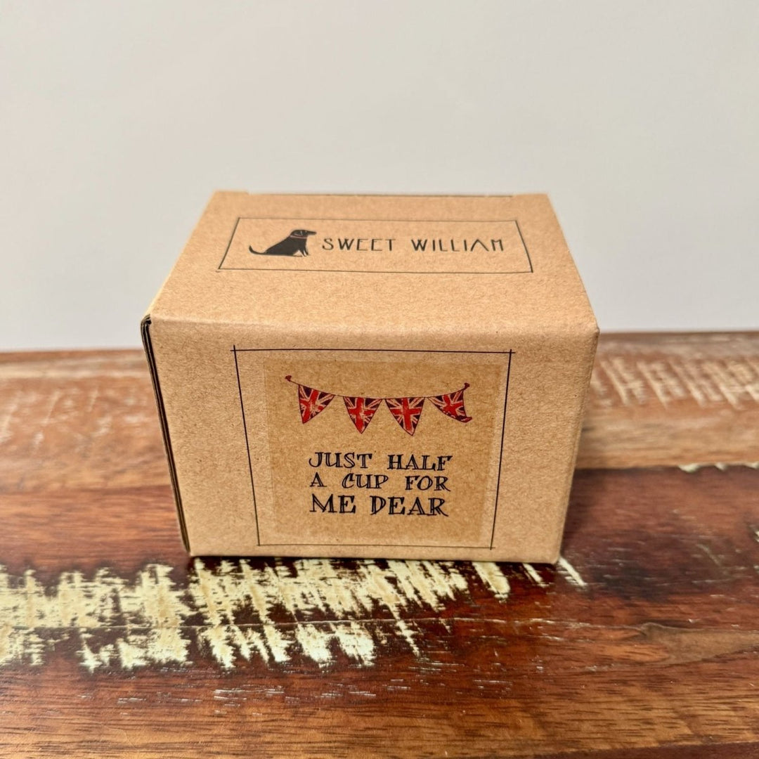Just Half a Cup Bunting Mug - Ruby&