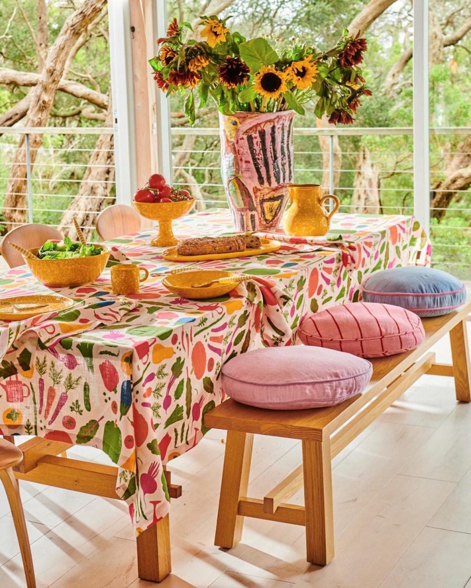 Kip & Co x Stephanie Alexander - Stephanies Round Linen Tablecloth - Ruby's Home Store