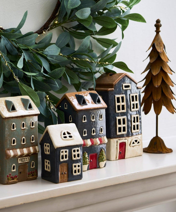 Large Tea Light House - Nordic Navy - Ruby's Home Store
