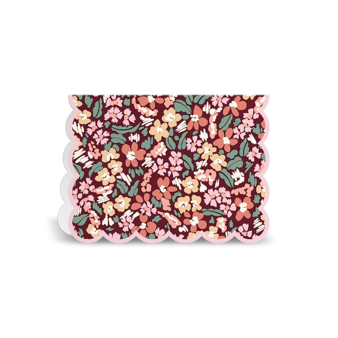 Liberty Scalloped Notecard Set - Ruby&