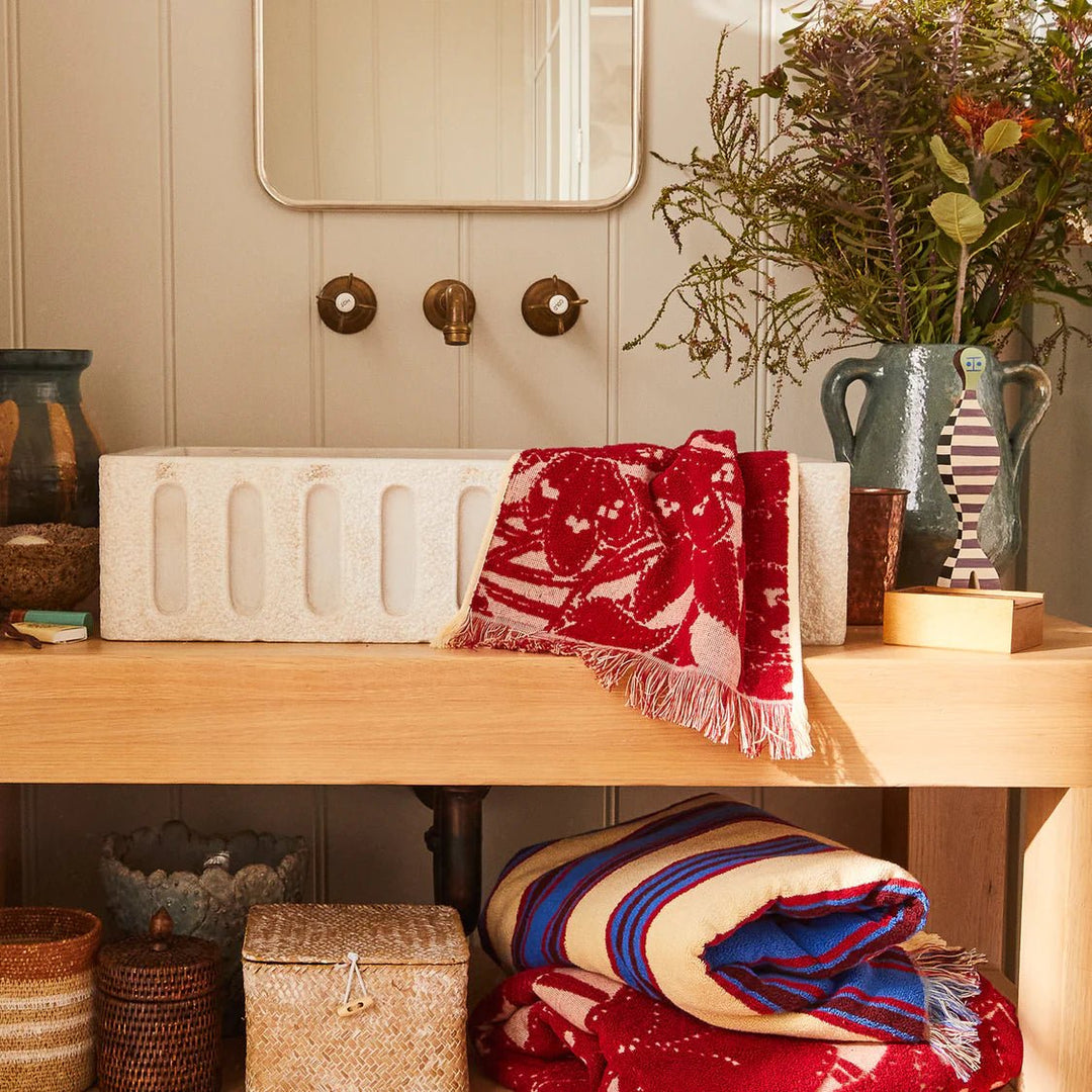 Lucia Face Washer - Crimson - Sage x Clare - Ruby's Home Store