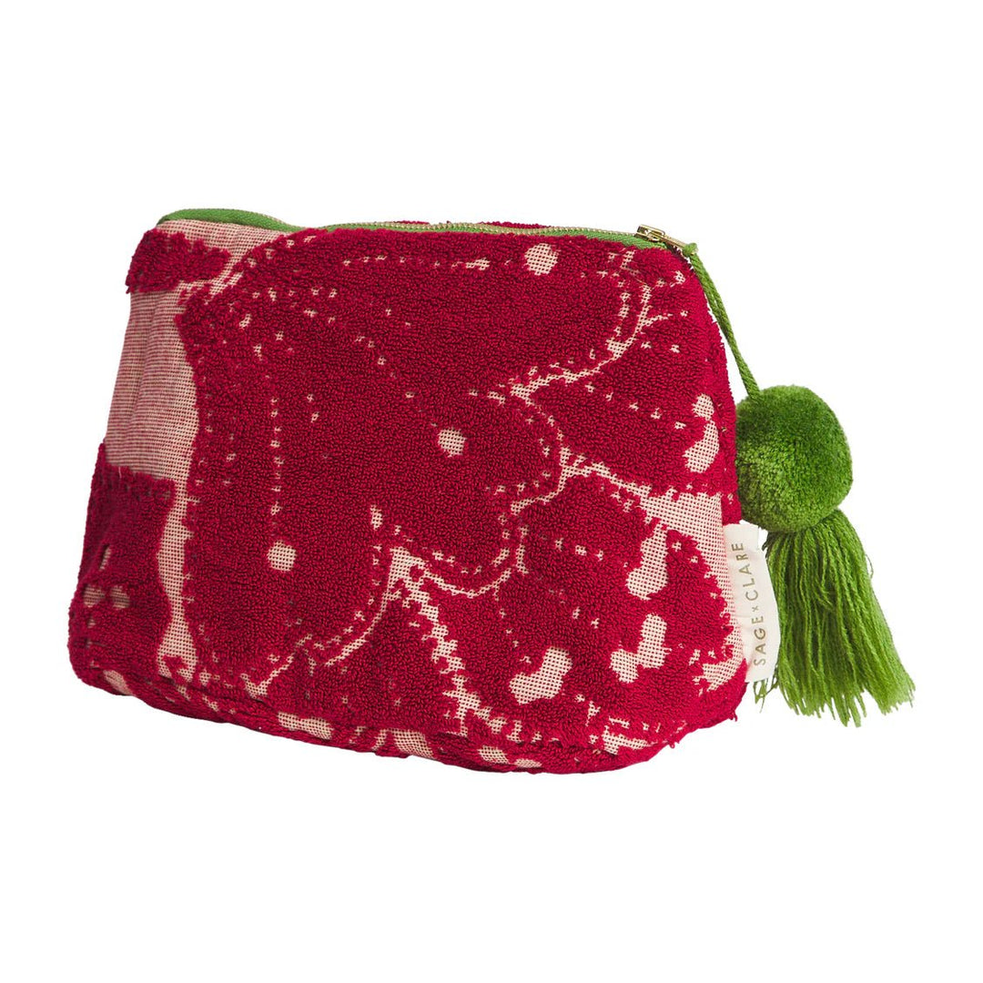 Lucia Terry Pouch - Crimson - Sage x Clare - Ruby's Home Store