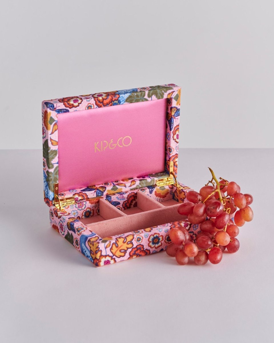 Lyon Small Velvet Jewellery Box - Kip & Co - Ruby's Home Store