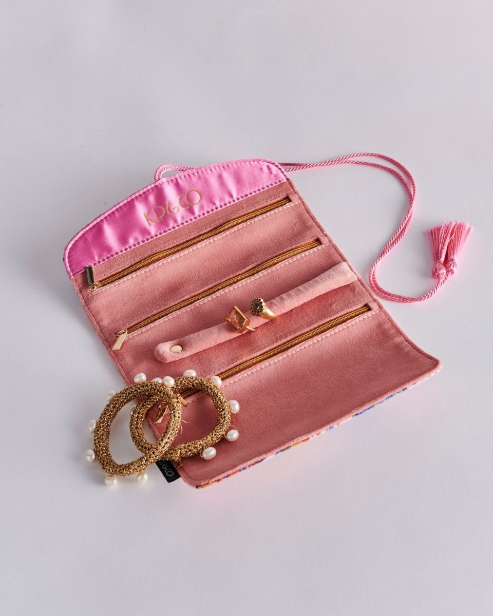 Lyon Velvet Jewellery Roll - Kip & Co - Ruby's Home Store