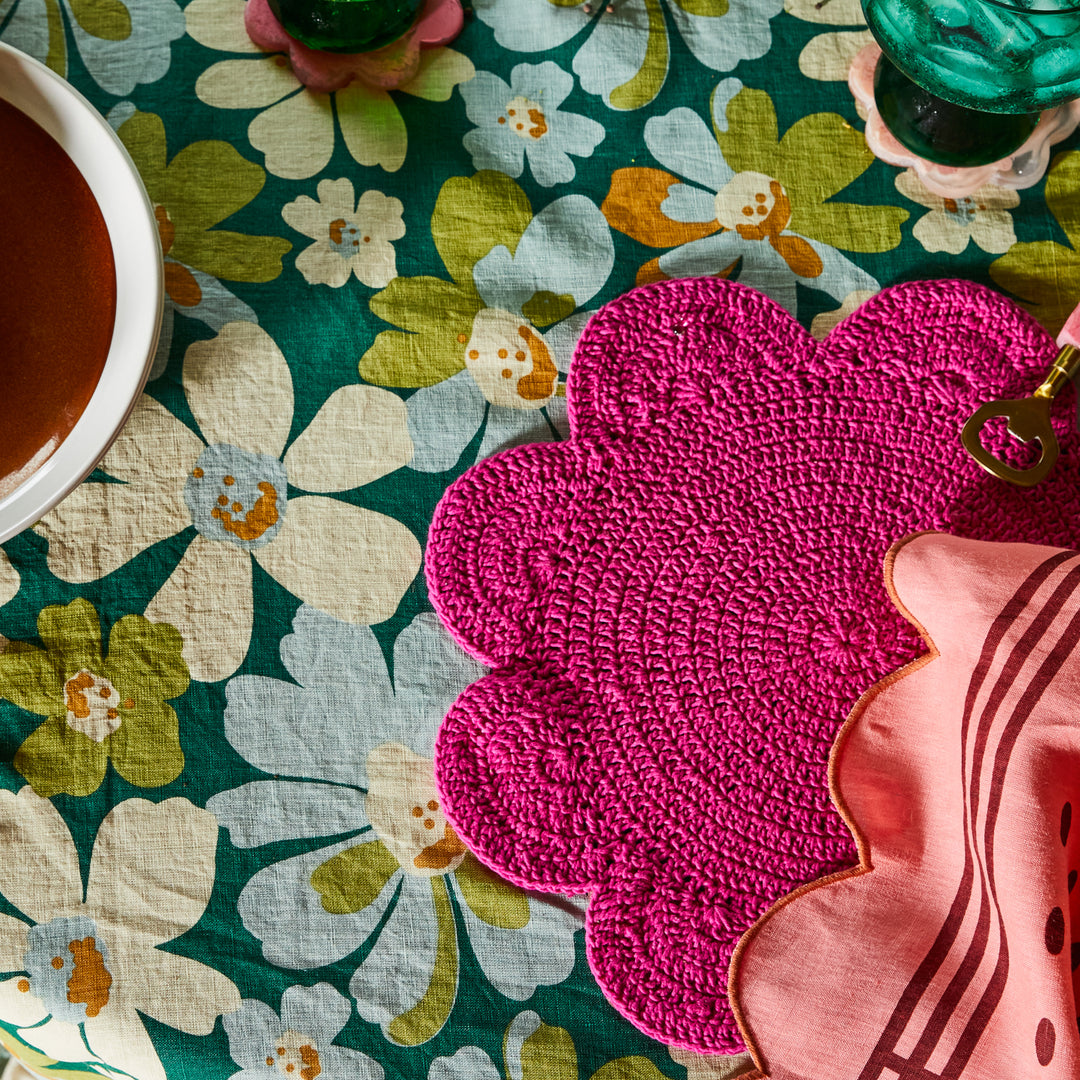 Minette Crochet Placemat Set - Sage x Clare