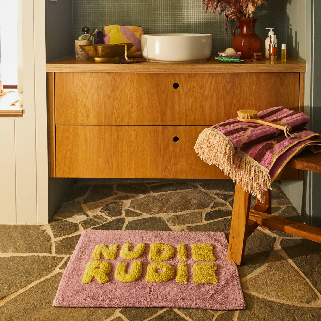 Mini Nudie Rudie Bath Mat - Mauve - Sage x Clare - Ruby's Home Store