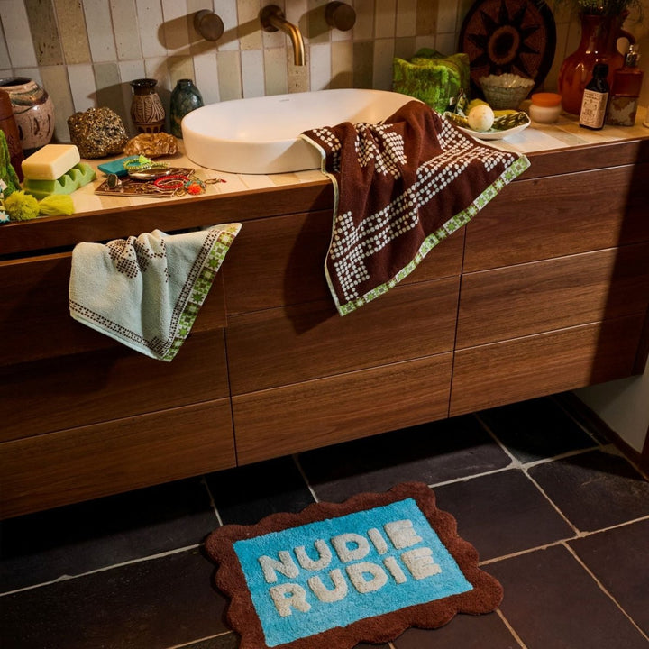 Mini Romy Nudie Rudie Bath Mat - Turquoise - Sage x Clare - Ruby&