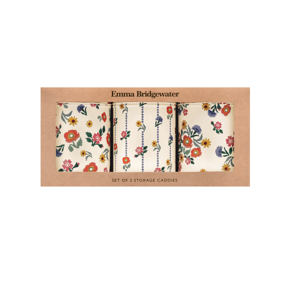 Poppies and Pinks Canister Pack of 3 Tins - Emma Bridgewater - Ruby's Home Store