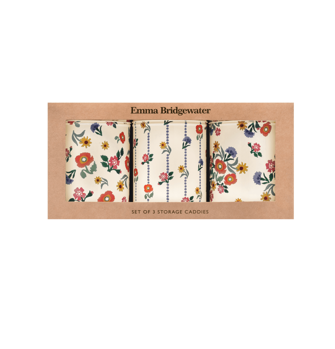 Poppies and Pinks Canister Pack of 3 Tins - Emma Bridgewater - Ruby's Home Store