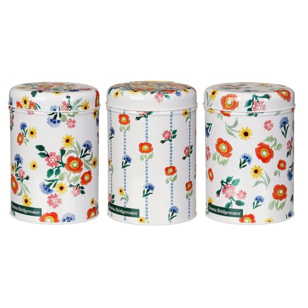 Poppies and Pinks Canister Pack of 3 Tins - Emma Bridgewater - Ruby's Home Store