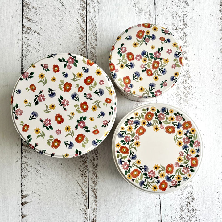 Poppies and Pinks Large Round Cake Tins - Set of 3 - Emma Bridgewater - Ruby's Home Store