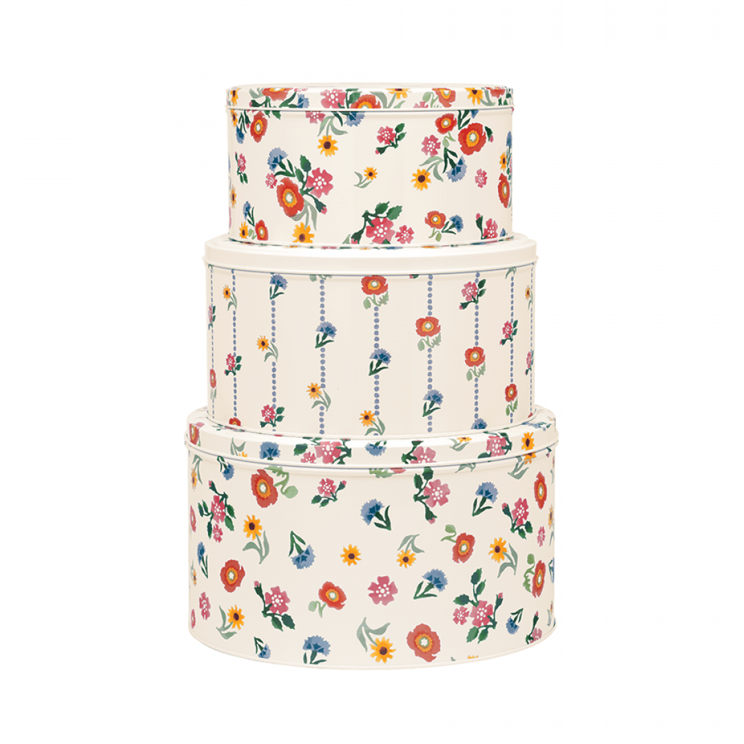 Poppies and Pinks Large Round Cake Tins - Set of 3 - Emma Bridgewater - Ruby's Home Store