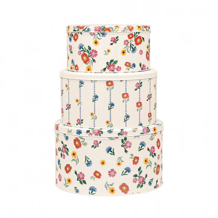 Poppies and Pinks Large Round Cake Tins - Set of 3 - Emma Bridgewater - Ruby's Home Store