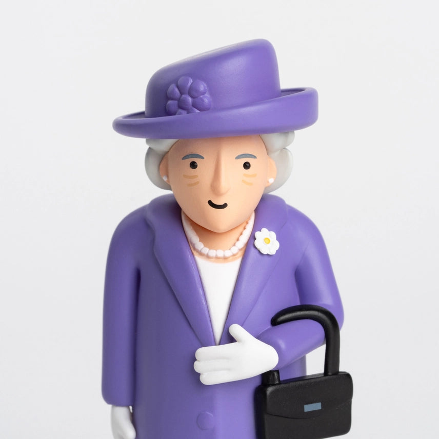 Queen Elizabeth &amp; Royal Corgi Figures - Purple - Collectable Cities