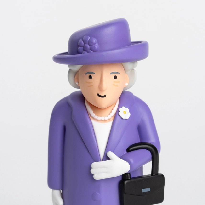 Queen Elizabeth &amp; Royal Corgi Figures - Purple - Collectable Cities - Ruby&