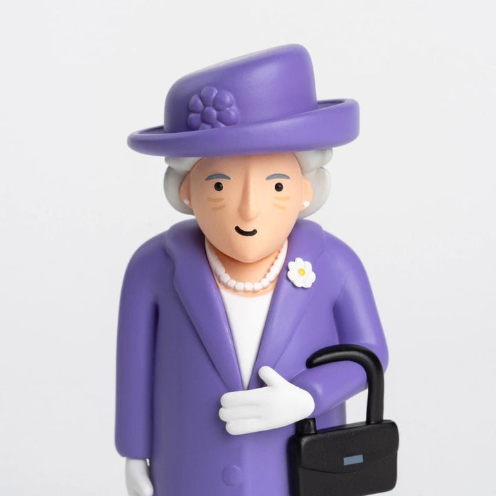 Queen Elizabeth &amp; Royal Corgi Figures - Purple - Collectable Cities - Ruby&