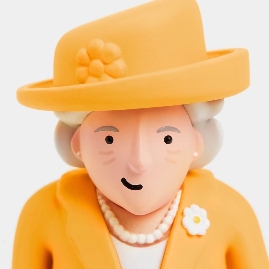 Queen Elizabeth & Royal Corgi Figures - Yellow - Collectable Cities - Ruby's Home Store