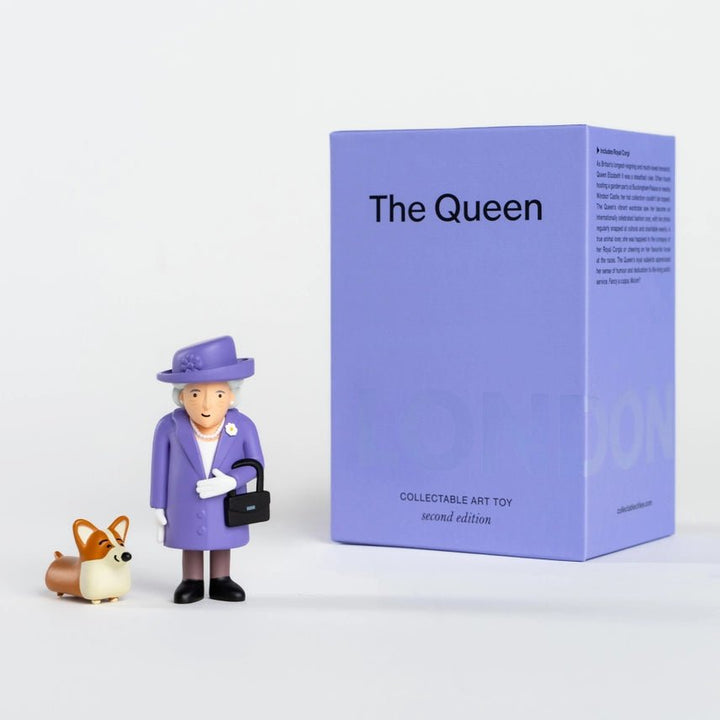 Queen Elizabeth &amp; Royal Corgi Figures - Yellow - Collectable Cities - Ruby&