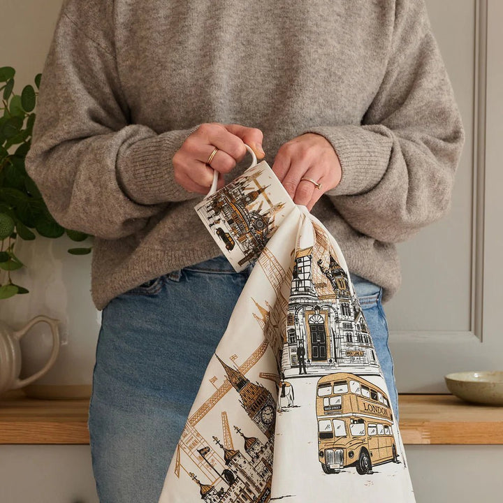 Quintessentially London Tea Towel - Victoria Eggs - Ruby's Home Store