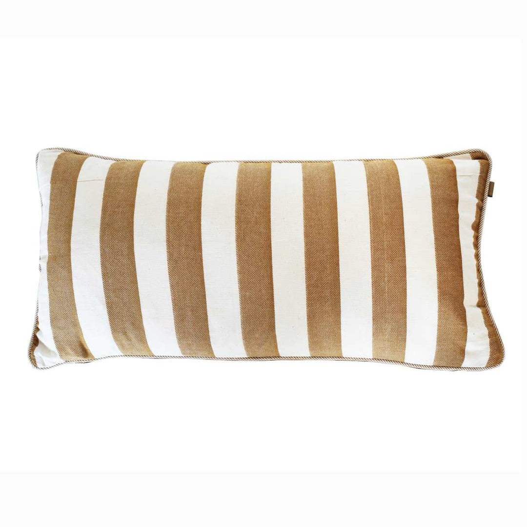Raine & Humble Bold Stripe Breakfast Cushion - Golden Yellow