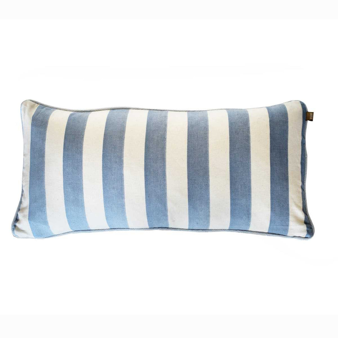 Raine & Humble Bold Stripe Breakfast Cushion - Pale Blue