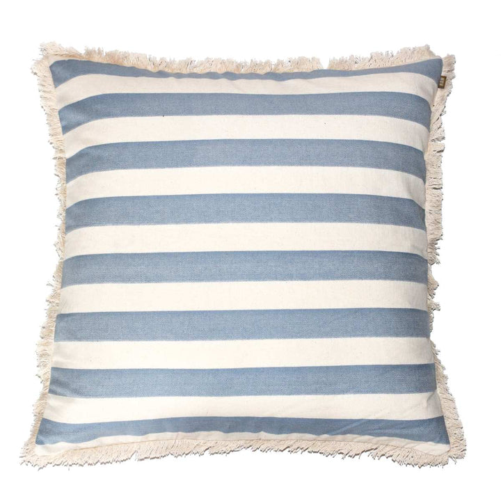 Raine & Humble Bold Stripe Cushion - Pale Blue
