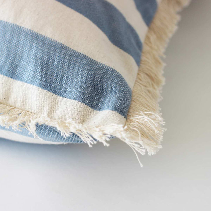 Raine & Humble Bold Stripe Cushion - Pale Blue - Ruby's Home Store