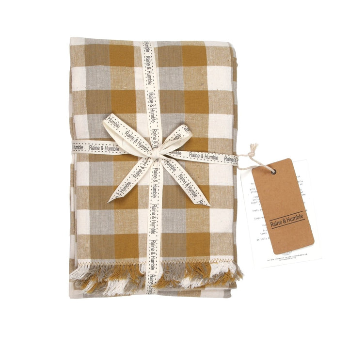 Raine & Humble Double Check Tablecloth - Yellow Sunset - Ruby's Home Store