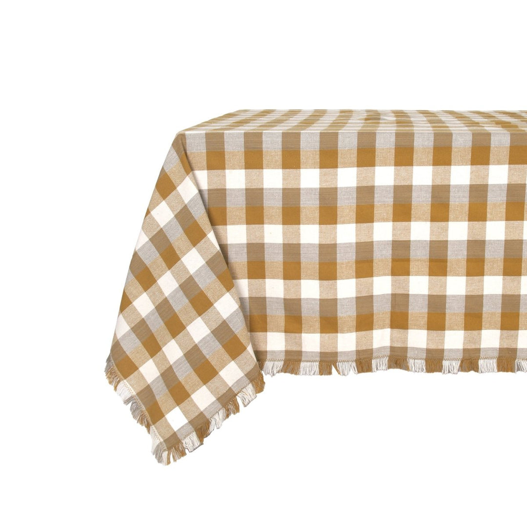 Raine & Humble Double Check Tablecloth - Yellow Sunset - Ruby's Home Store