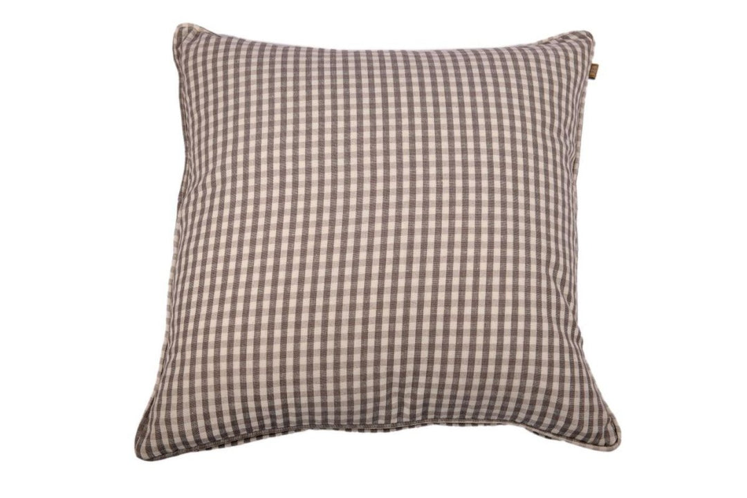 Raine & Humble Gingham Cushion - Ash - Ruby's Home Store