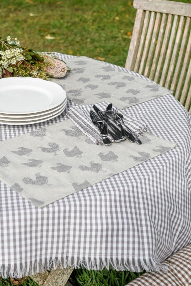 Raine & Humble Gingham Tablecloth - Ash - Ruby's Home Store