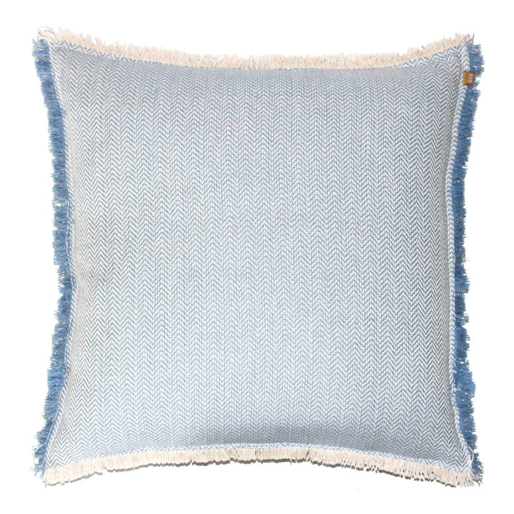 Raine & Humble Heavy Cotton Herringbone Cushion - Pale Blue - Ruby's Home Store