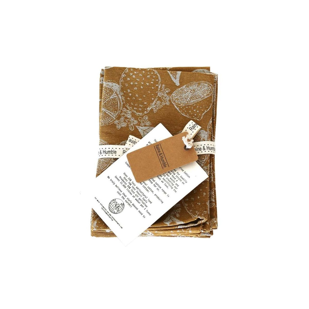 Raine & Humble Lemon Marmalade Napkin Set - Golden Yellow - Ruby's Home Store