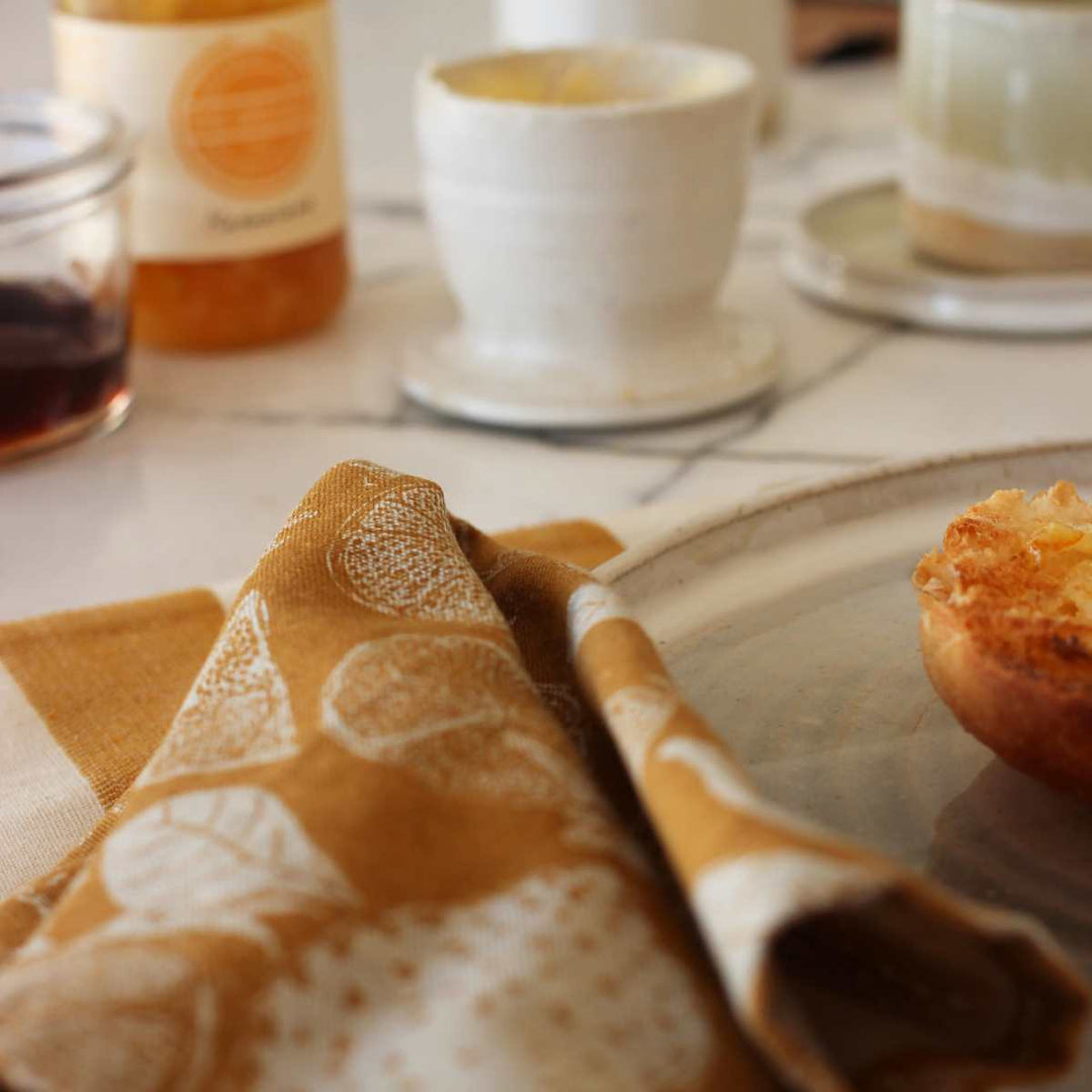 Raine & Humble Lemon Marmalade Napkin Set - Golden Yellow - Ruby's Home Store