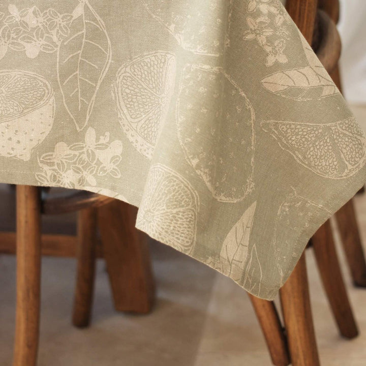 Raine & Humble Lemon Marmalade Tablecloth - Sage - Ruby's Home Store