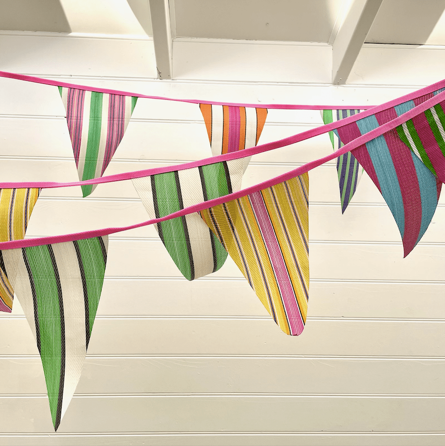 Recycled Plastic Bunting - Multi Coloured - 10metres - Ruby's Home Store