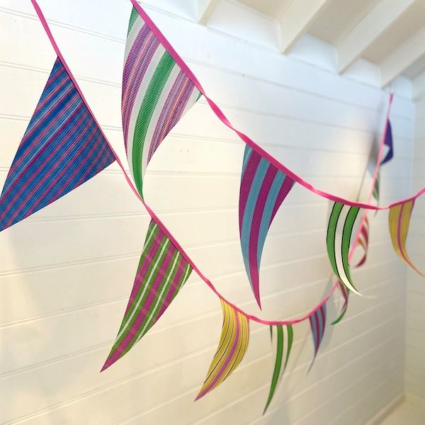 Recycled Plastic Bunting - Multi Coloured - 10metres - Ruby's Home Store