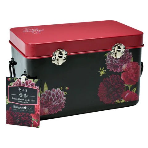 RHS British Bloom Seed Storage Tin - Burgon & Ball - Ruby's Home Store