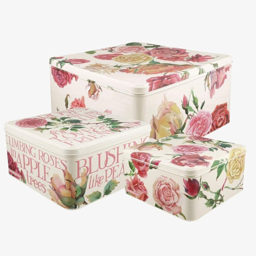 Rose and Pink Toast Set of 3 Large Square Cake Tins - Emma Bridgewater - Ruby's Home Store