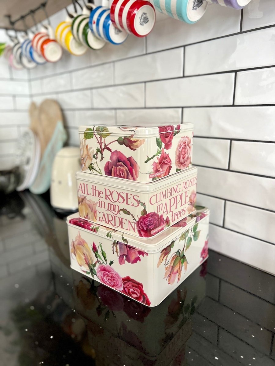 Rose and Pink Toast Set of 3 Large Square Cake Tins - Emma Bridgewater - Ruby's Home Store