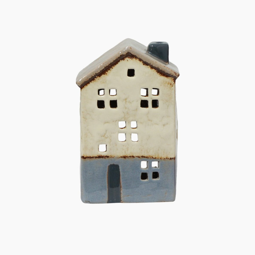 Saint Malo Tea Light House Stone Roof - Ruby's Home Store