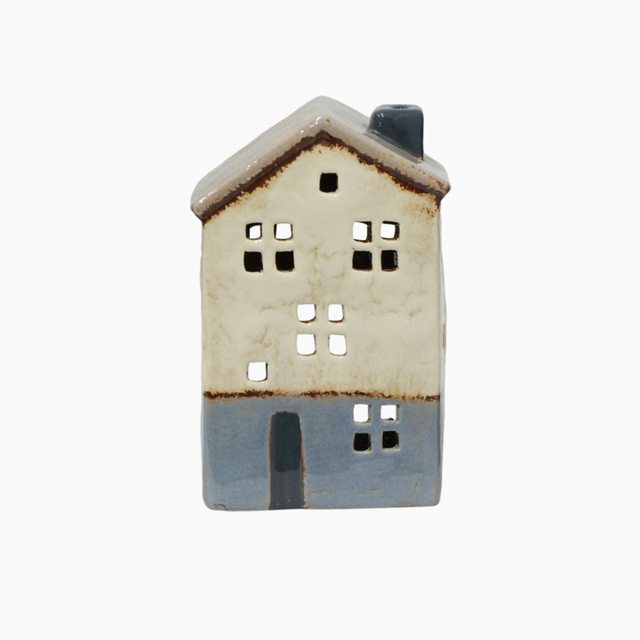 Saint Malo Tea Light House Stone Roof - Ruby's Home Store