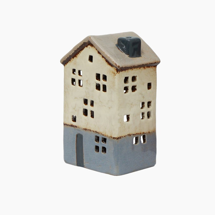 Saint Malo Tea Light House Stone Roof - Ruby's Home Store