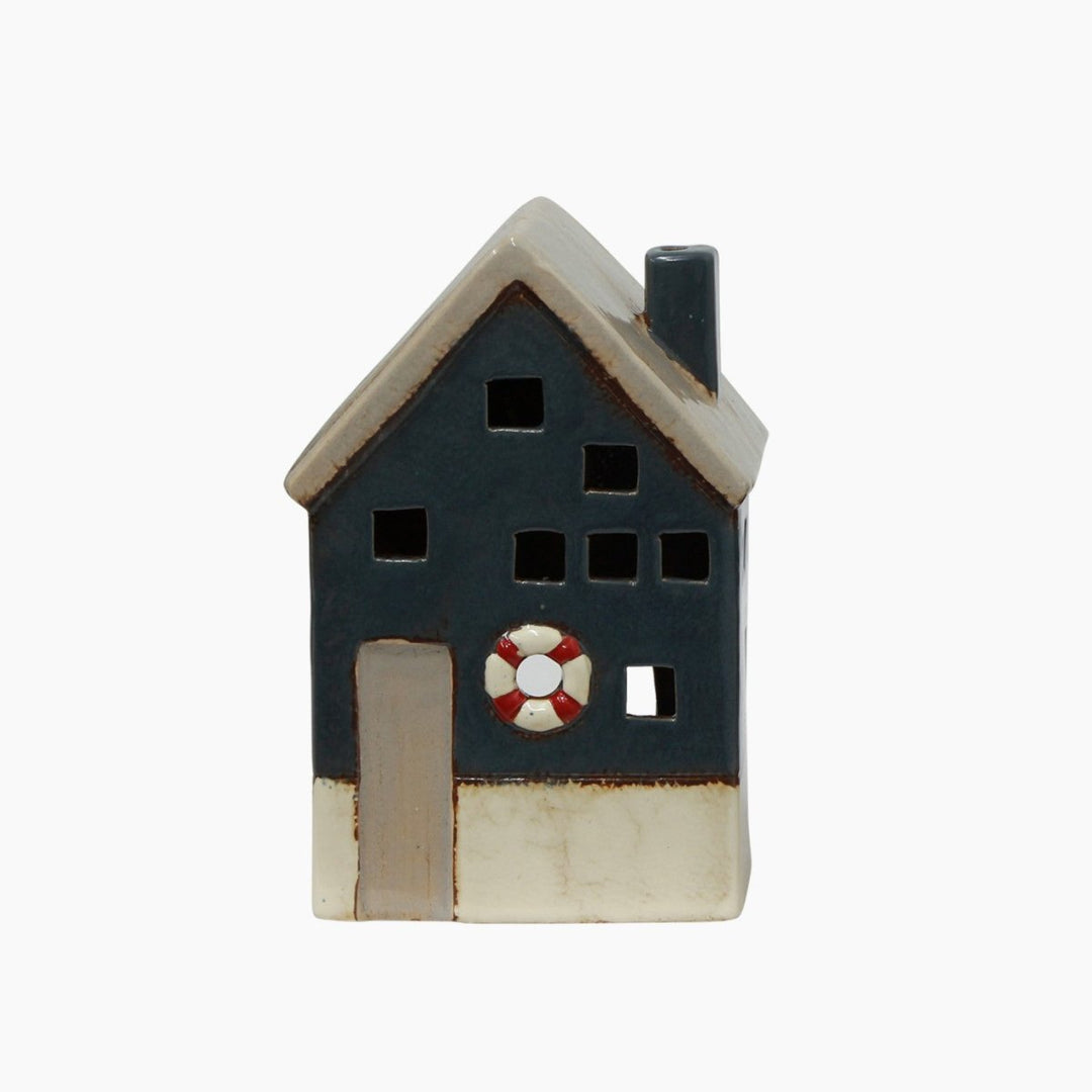 Saint Malo Tea Light House With Buoy Large - Ruby's Home Store