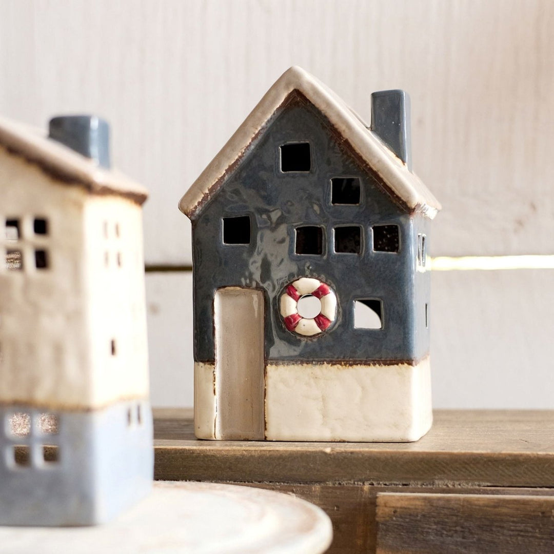 Saint Malo Tea Light House With Buoy Large - Ruby's Home Store