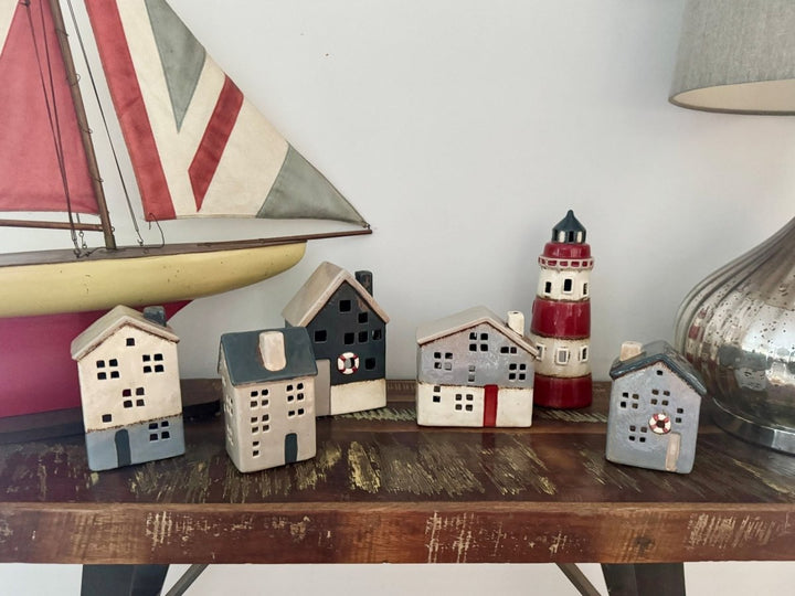 Saint Malo Tea Light House With Buoy Large - Ruby's Home Store