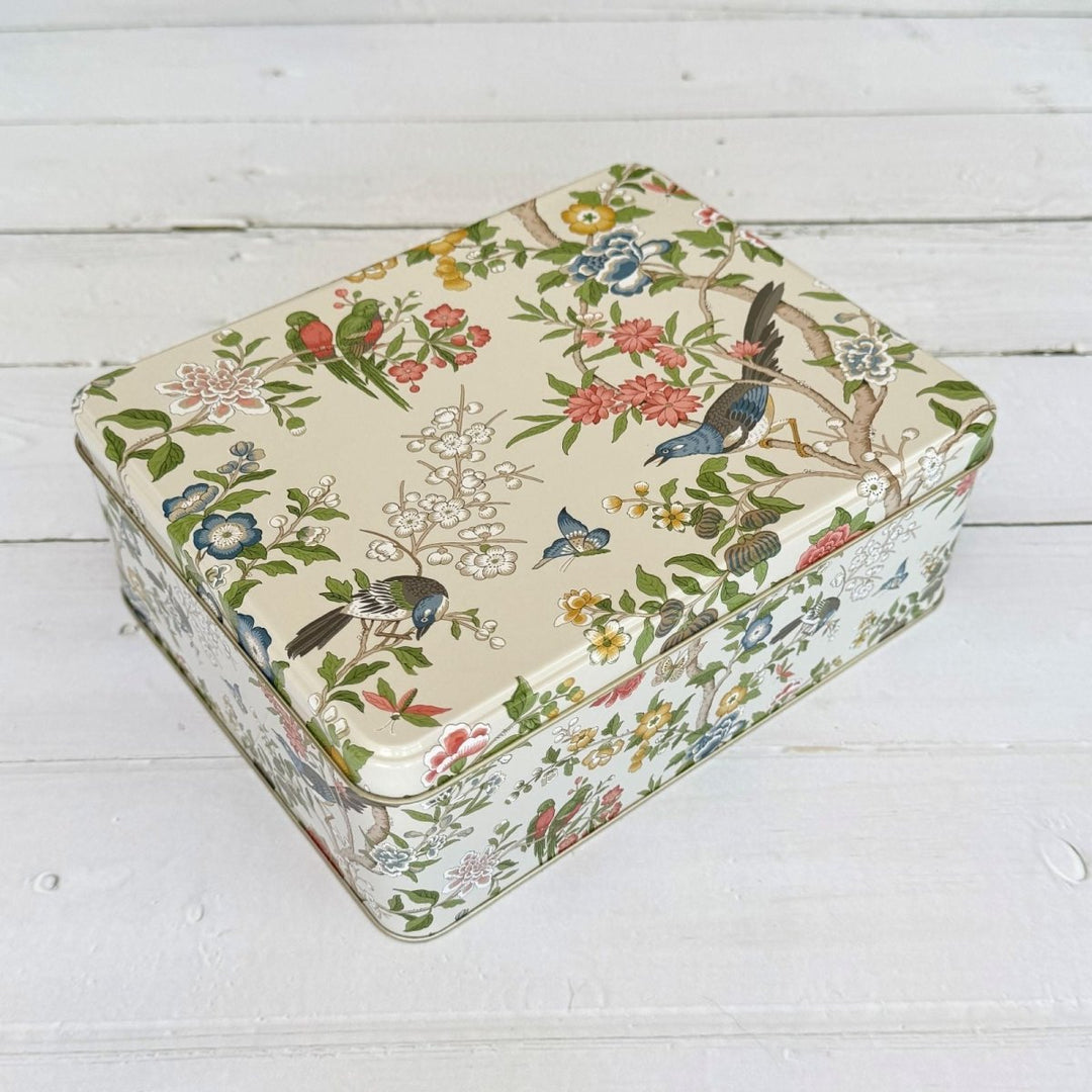 Sanderson Chinoiserie Hall Biscuit Tin - Ruby's Home Store