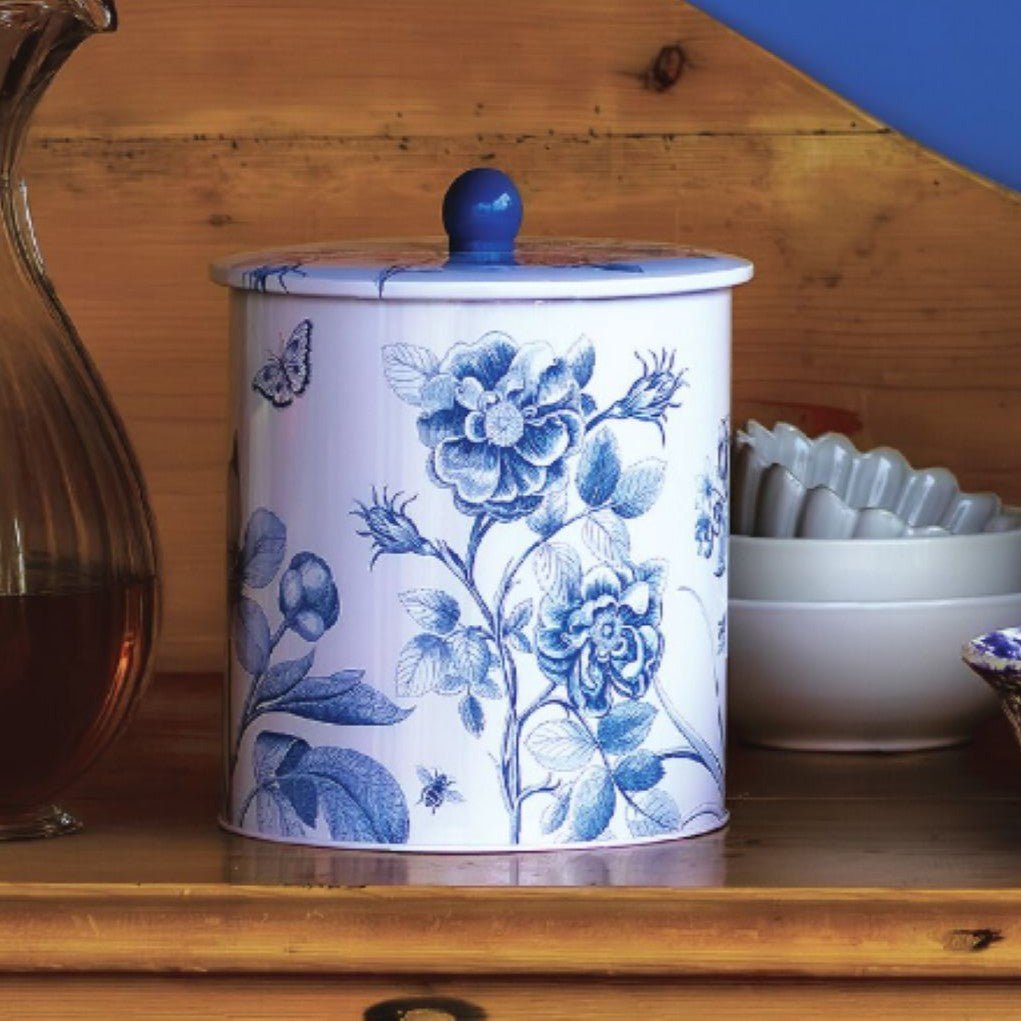 Sanderson Etchings and Roses Biscuit Barrel - Ruby's Home Store